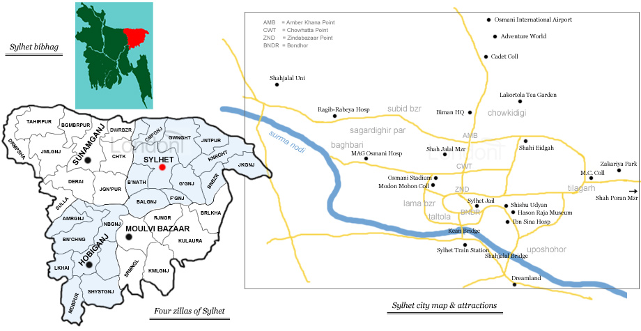Sylhet map